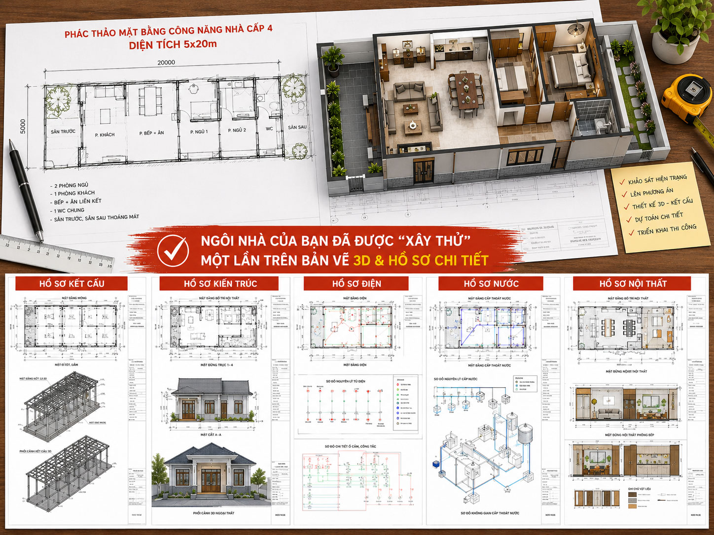 Hồ sơ thiết kế kỹ thuật toàn diện của The Roof Builder.