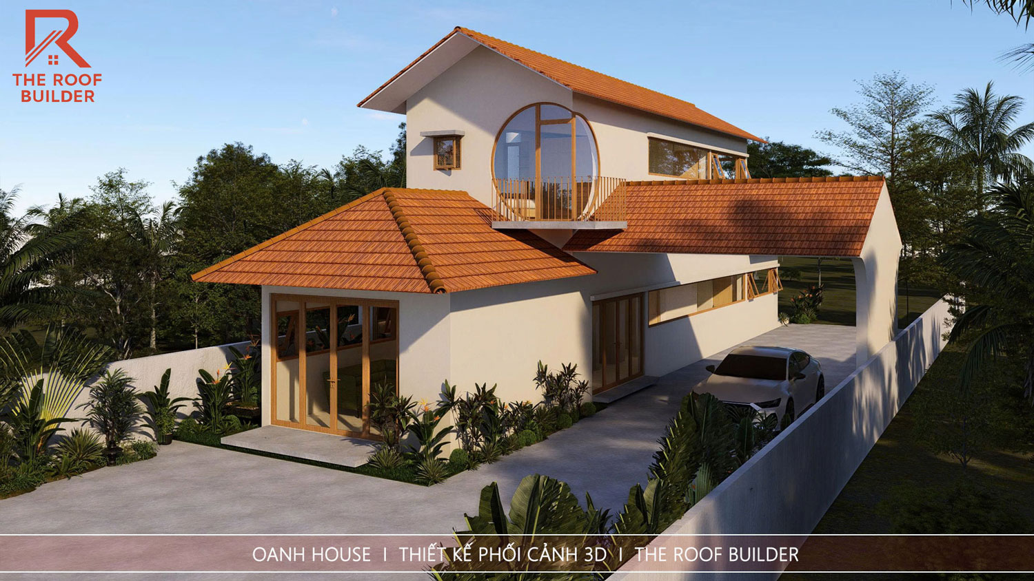 Nhà mái ngói kiểu Nhật được thiết kế và thi công bởi The Roof Builder