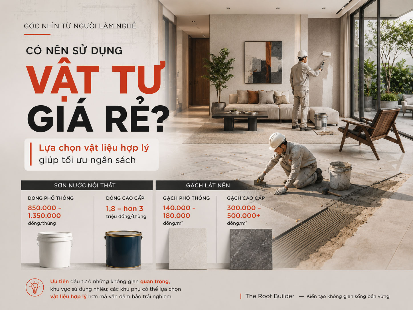Cắt bớt vật liệu có xây được nhà giá rẻ? - The Roof Builder
