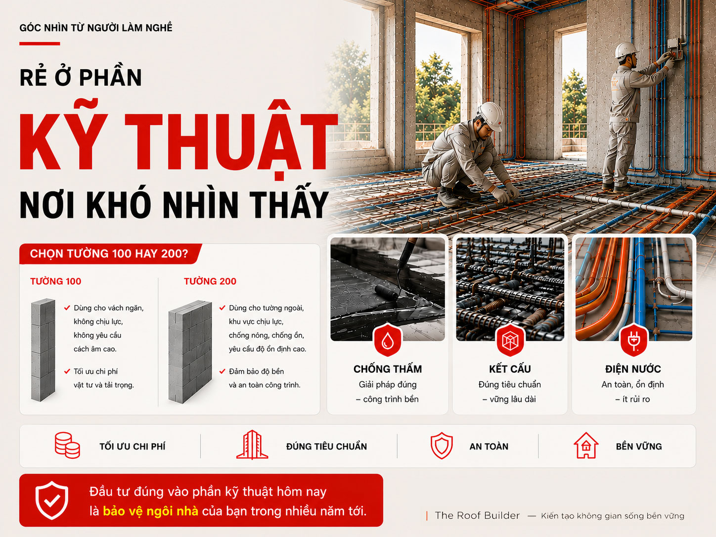 Rẻ ở phần kỹ thuật — nơi khó nhìn thấy nhưng ảnh hưởng lâu dài nhất _The Roof Builder