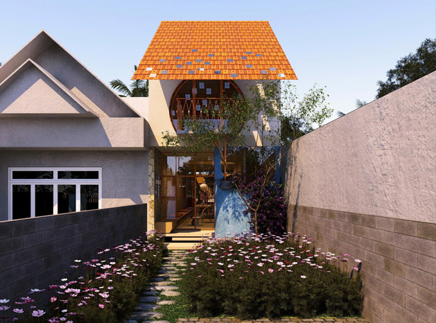 Ảnh đại diện dự án xây nhà trọn gói nhà mái ngói 1 trệt 1 lầu Phuong House _ The Roof Builder