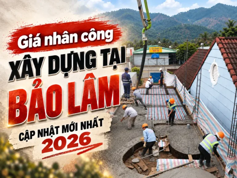 Giá nhân công xây dựng tại Bảo Lâm cập nhật mới nhất 2026
