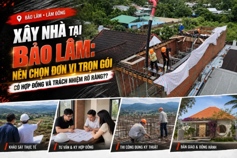 XÂY NHÀ TẠI BẢO LÂM: NÊN CHỌN ĐƠN VỊ TRỌN GÓI CÓ HỢP ĐỒNG VÀ TRÁCH NHIỆM RÕ RÀNG?